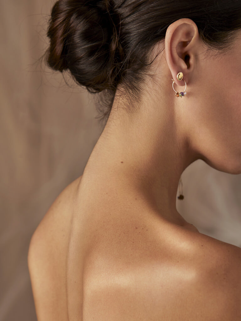Chakra hoop earrings deals