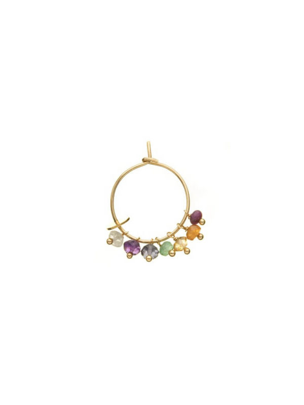 7 Chakra Mono hoop earring - Nianì