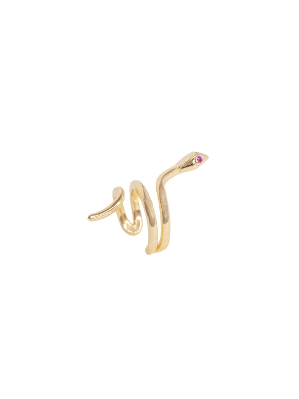 Ear cuff Serpente rosso mono nianì